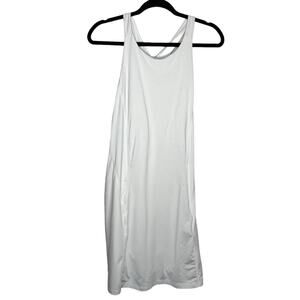 ALL IN MOTION / white racerback athletic active dress with shorts / XL